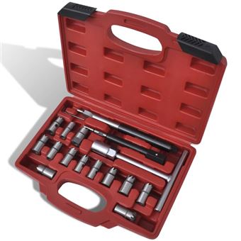 vidaXL Kit Rectificateur Siège d'Injecteur Diesel 17 pcs Coffret Outil Moteur - 1