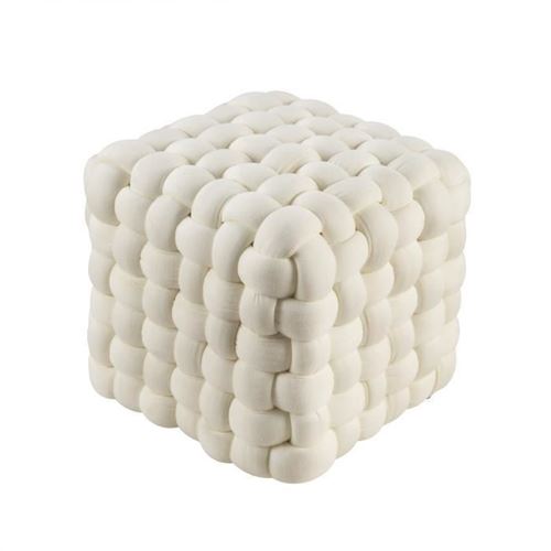 BOBOCHIC Pouf en tissu COTAN Beige