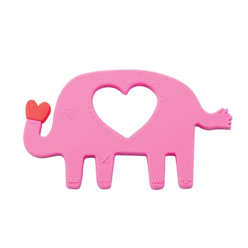 Manhattan Toy anneau de dentition Eléphant junior 11,5 cm silicone rose