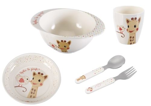 Vulli Rose Coffret Repas Oiseau Sophie La Girafe