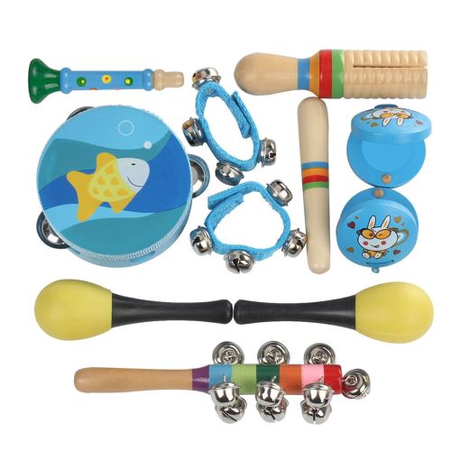 Bois Percussion Instrument de musique Jouet Set 11pcs éducation Toy Musique Pealer6927
