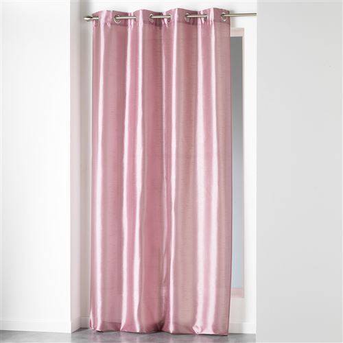 Rideau a oeillets 140 x 280 cm shantung uni shana Rose