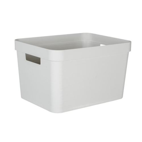 Générique Blanc Boîte De Rangement Decor Stone - 30 L