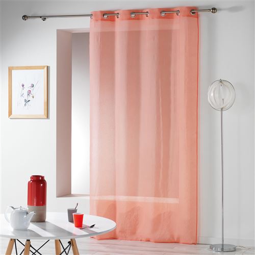 Panneau a oeillets 140 x 280 cm etamine crash telma Saumon