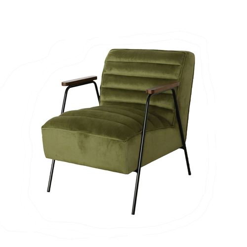 Fauteuil Hutch vert - Amadeus - Vert - Tissu