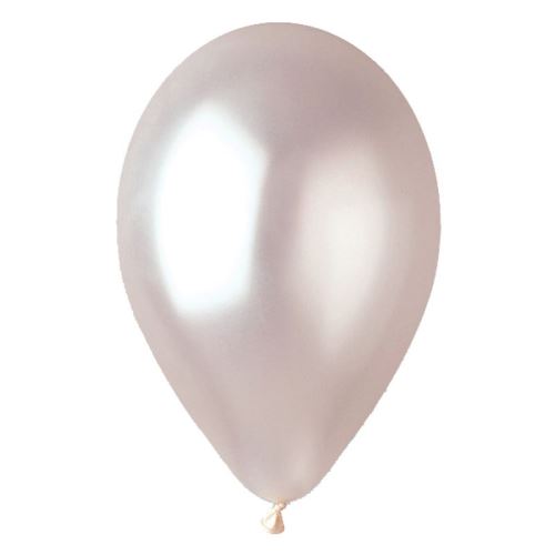 50 ballons latex métallisés perle bio 30 - Coloris : RoseBA19602/PERLE