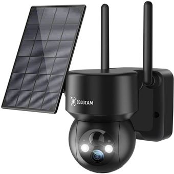 AOSU 2K Camera Surveillance WiFi Exterieure sans Fil, Solaire, 360