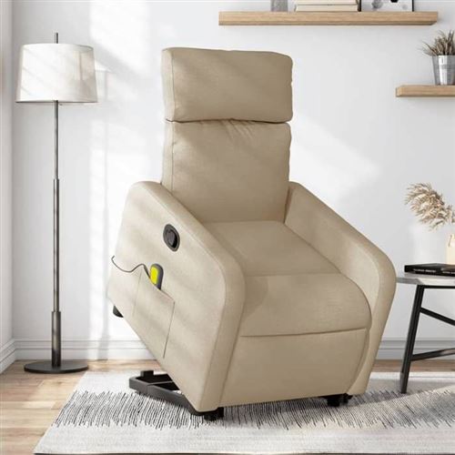 Non Communiqué Beige Vidaxl Fauteuil De Massage, Relaxation Tissu Crème