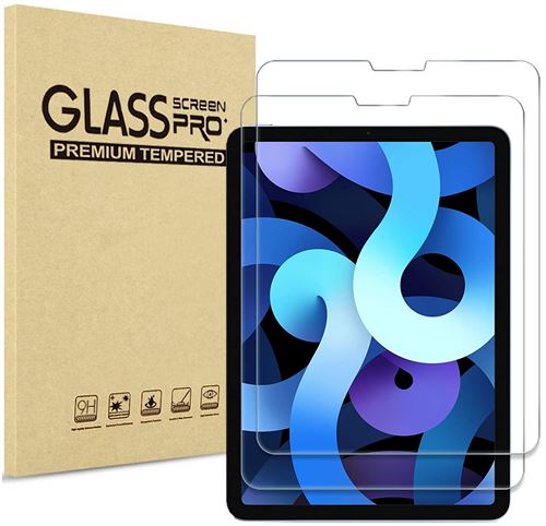 Verre Trempé pour iPad AIR 4 [Pack 2] Film Protection Ecran Resistant [Lot de 2] Vitre Protecteur Anti Rayure Phonillico®