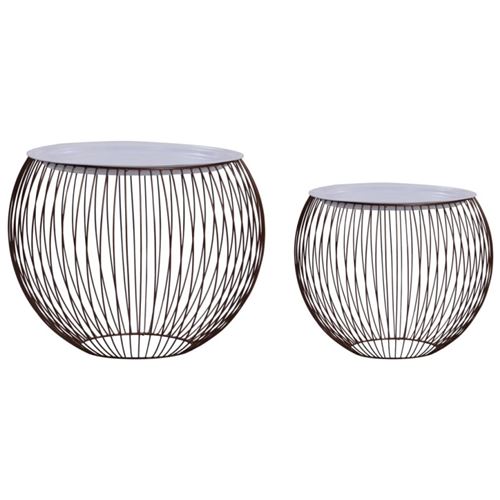 vidaXL Tables basses 2 pcs Doré