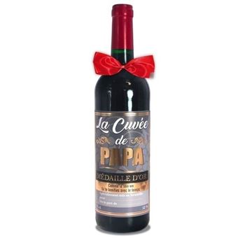 Bouteille de vin cuvée pour papa - 1