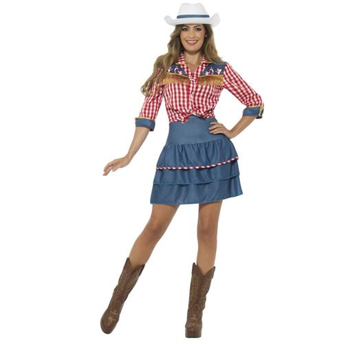 Déguisement Cowgirl Rodeo Adulte M Bleu 24648/m Smiffys M - Coloris : Bleu24648/M Smiffys