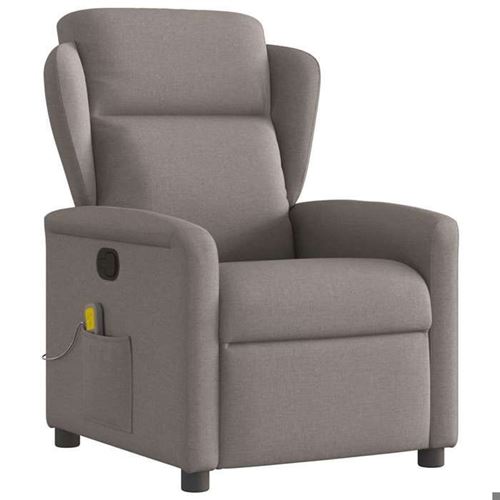 Vidaxl Fauteuil De Massage, Relaxation Tissu Taupe - Image 3