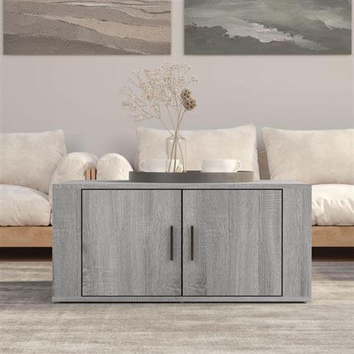 VIDAXL - Table basse - Gris - 80 x 50 x 36 cm - Image 2