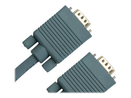 Jou Jye Computer VC 100 - Câble VGA - 15 pin D-Sub (DB-15) (M) pour 15 pin D-Sub (DB-15) (M) - 3 m - gris