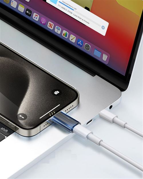 Adaptateur USB-C Vers Lightning Compatible Pour IPhone 16 / 16