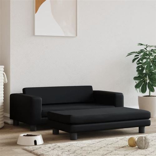 Meilleurs prix pour vidaXL Lit pour chien avec extension noir 100x50x30 cm similicuir