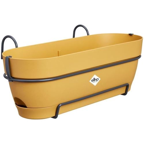 Planteur rectangle VIBIA - Plastique - Réservoir - Ø50 - Jaune Miel