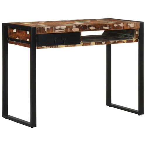 Vidaxl Bureau Multicolore 100X50x75 Cm Bois Massif De Récupération - Image 2