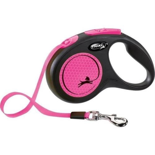 Comparer les prix de Laisse Sangle Trixie Flexi New Neon - Taille S - 5m - Rose Fluo