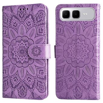 Étui Pour FLOODKING Infinix Smart 10 Plus Cuir Fentes pour cartes Flip Housse de protection Violet - 1