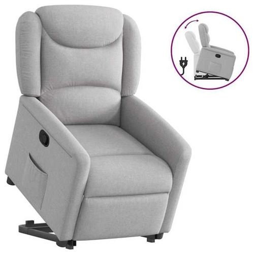 Non Communiqué Gris Vidaxl Fauteuil De Relaxation Inclinable Tissu Wolk