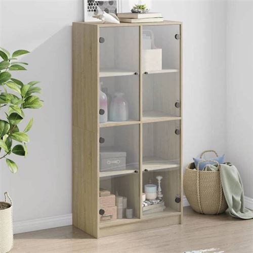 Vidaxl - Buffet haut avec portes chêne sonoma bois d'ingénierie