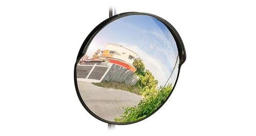 Miroir de circulation 45 cm, professionnel, résistant aux intempéries, solide, intérieur et extérieur, noir