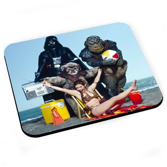 Tapis de souris Carrie fisher bikini plage dark vador star wars cinema
