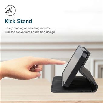 Coque Blackview A90 Mince Flip Fibre De Carbone Antichoc Stand Fente