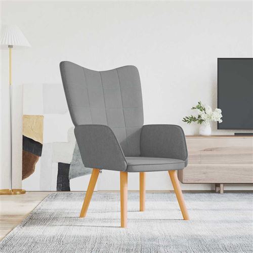 VIDAXL - Fauteuil de salon - Gris clair - Image 3