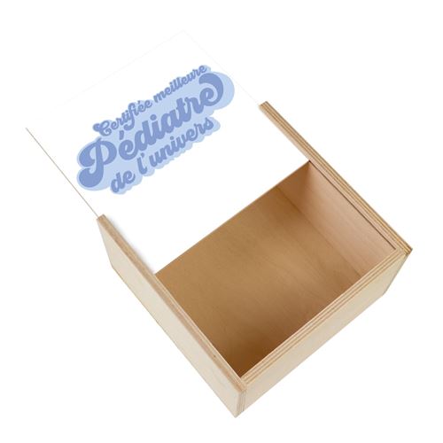 Boite Coffret en Bois - Fabulous - Certifiée meilleure Pediatre de l'univers (11 x 11 x 3,5 cm)