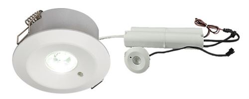 Downlight de secours à LED Knightsbridge 6000K (utilisation maintenue / non maintenue), 230V 3W
