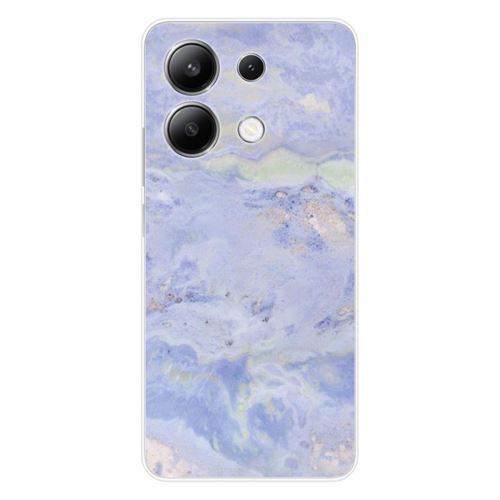Coque en silicone imprimée compatible Xiaomi Redmi Note 13 4G Marbre Bleu