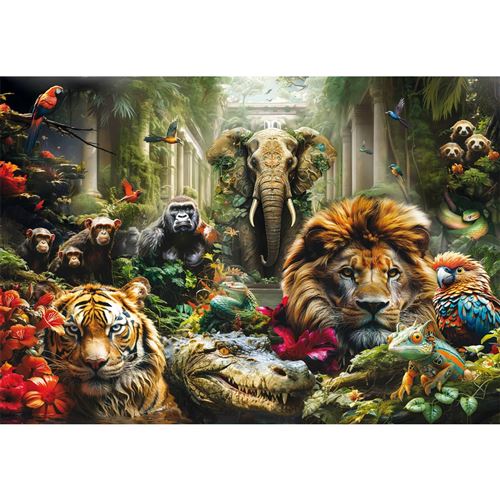 Puzzle Compact 1000 pièces : Jungle Mystique