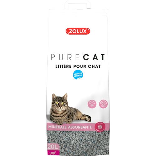 Comparer les prix de Zolux - Litière absorbante parfumée Purecat 20 litres