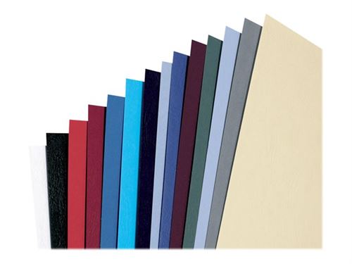 GBC LeatherGrain - A4 (210 x 297 mm) - bleu roi - 250 g/m² - 25 unités couverture à reliure