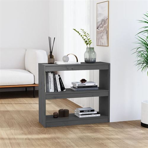 Vidaxl Gris Bibliothèque/Séparateur De Pièce - Image 2