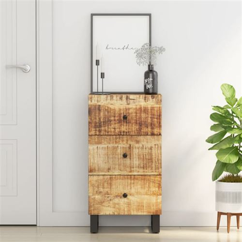 VIDAXL - Buffet - Bois de Manguier Massif - 40x33,5x75 cm - Image 2