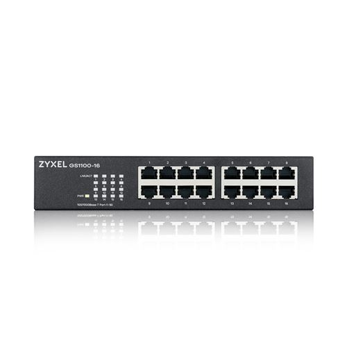 Commutateur Gigabit non géré à 16 ports Zyxel - Conception sans ventilateur [GS1100-16]