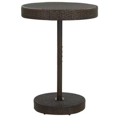 Table de jardin Marron 75,5x106 cm R&eacute;sine tress&eacute;e vidaXL - Marron