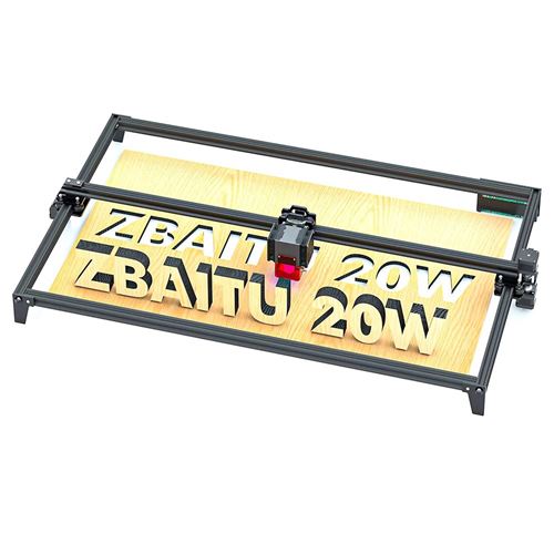 Machine de gravure laser ZBAITU M81 F20 VF 20W, Avec kits de chaîne de traînée mis à jour, mise au point fixe, assistance aérienne, 810 * 460 mm