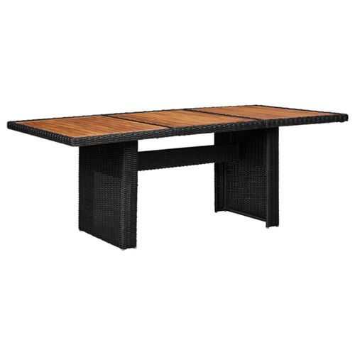 Vidaxl Table A Manger Fixe Sans Tiroir 6 Personnes Rectangulaire En Résine Tressée 200 X 100 X 74 Cm - Image 3