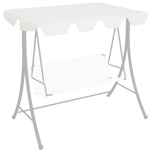 vidaXL Toit de rechange de balançoire Blanc 188/168x110/145cm 270 g/m²