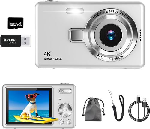 Appareil Photo Num&eacute;rique - NEOZHOU - 4K Autofocus 50MP - Zoom 16X - Flash - Anti-Shake