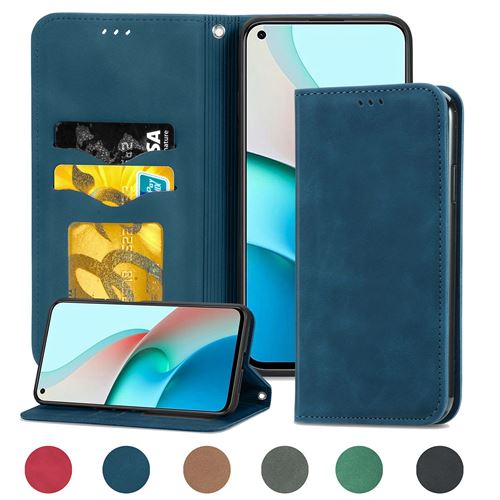 MPFRANCE Housse pour Xiaomi Redmi Note 9T Bleu [Velours]