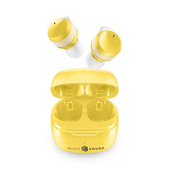 Music Sound Flow Casque Sans fil Ecouteurs Appels/Musique Bluetooth Jaune - 1