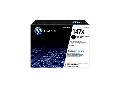 HP 147X - À rendement élevé - noir - original - LaserJet - cartouche de toner (W1470X) - pour LaserJet Enterprise MFP M635; LaserJet Enterprise Flow MFP M634, MFP M635, MFP M636