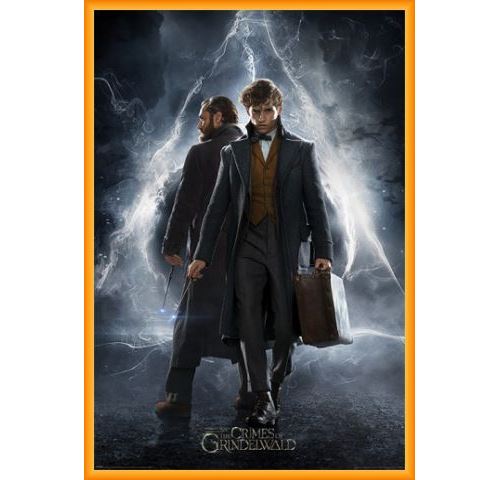 Poster Encadre Les Animaux Fantastiques Les Crimes De Grindelwald Newt Dumbledore 91x61 Cm Cadre Plastique Orange Poster Affiche Encadre Top Prix Fnac