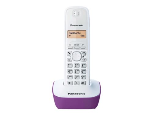 Panasonic KX-TG1611FXF - Téléphone sans fil avec ID d'appelant - DECT - blanc, violet